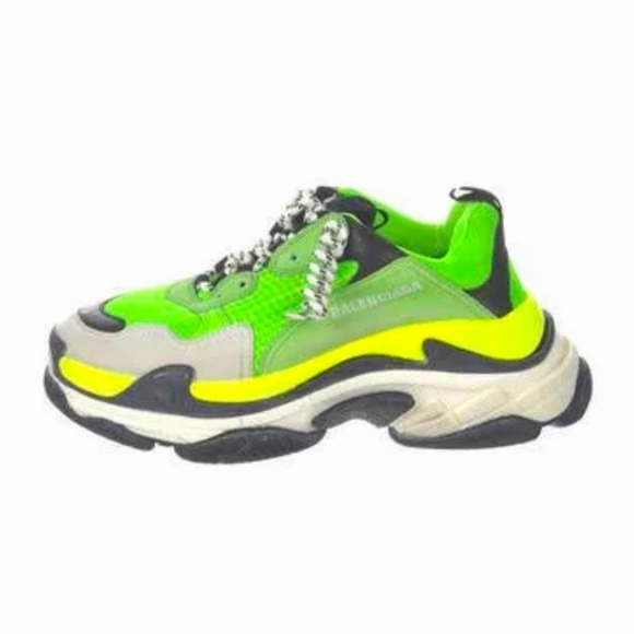 balenciaga lime green triple s